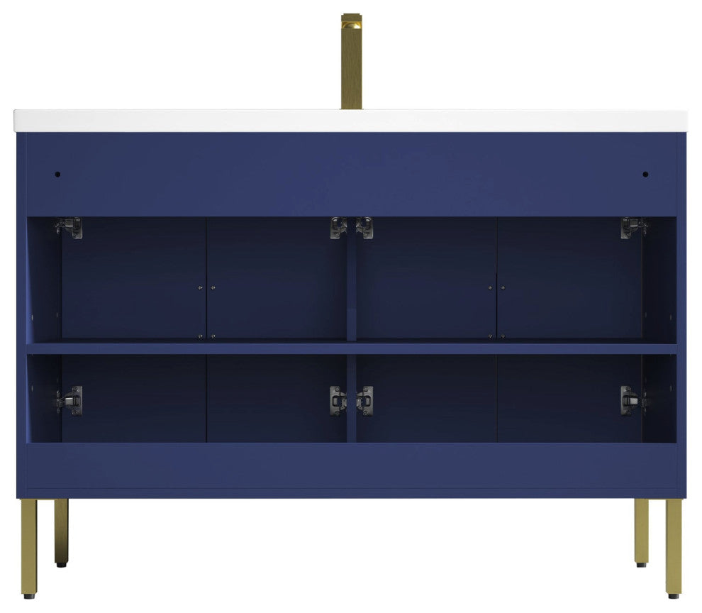 48" Tennant Brand Modern Style Navy Blue Eileen Bathroom Sink Vanity