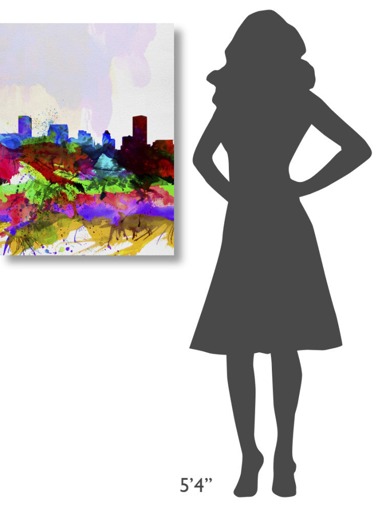 "Baltimore Watercolor Skyline" Fine Art Print