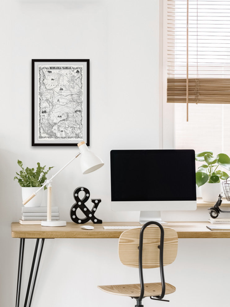 "Nebraska" Framed Painting Print, 16x24