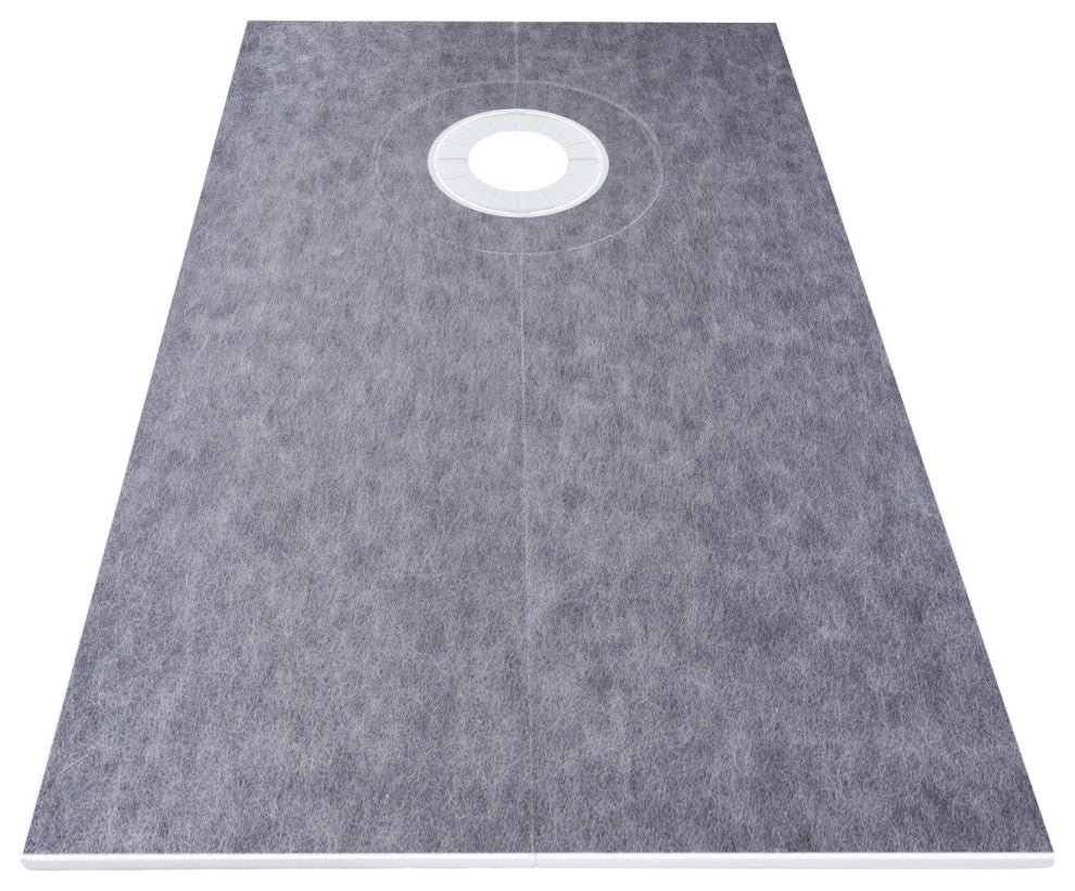 VEVOR Shower Curb Kit, 38"x60" Watertight Shower Curb Overlay With 4" Grate
