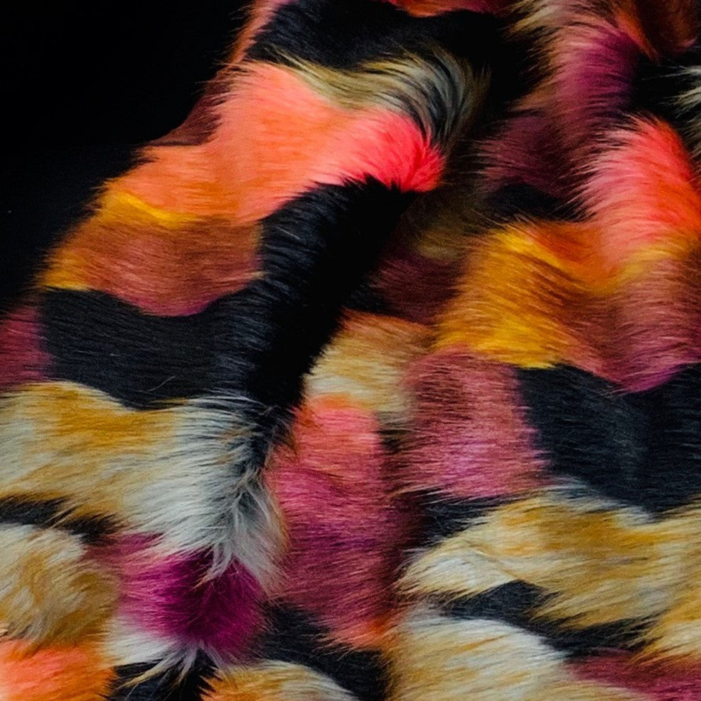 Plutus Burgundy Black Exotic Parrot Faux Fur Luxury Throw Blanket, 96"x110"