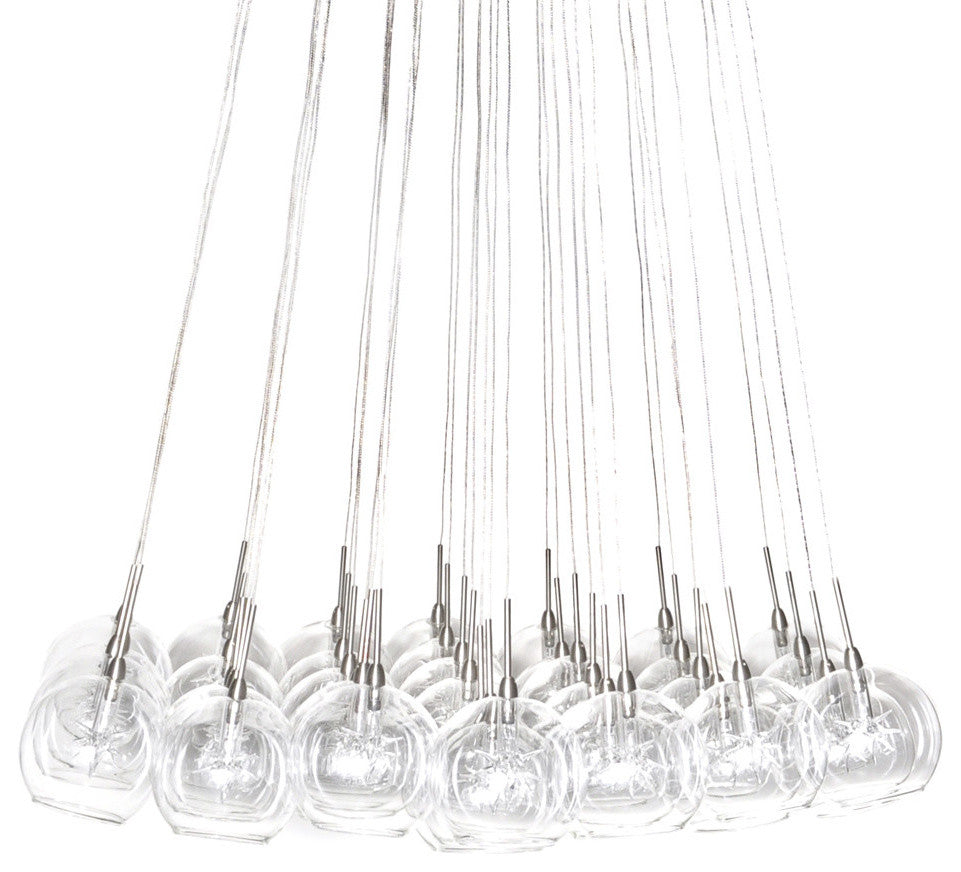 ET2 E20112 Starburst 33" 37 Light Pendant - Clear Stars