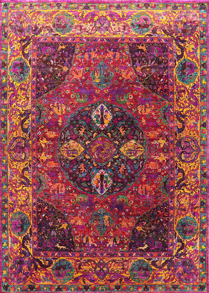Ahgly Company Indoor Rectangle Mid-Century Modern Area Rugs, 2' x 4'
