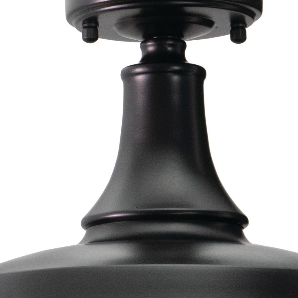 Dorado 12"W Outdoor Semi-Flush Mount Dark Bronze with Light Gold