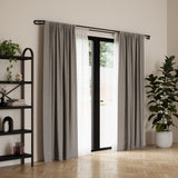 Umbra Midnight Expandable Double Blackout Curtain Rod, Matte Black