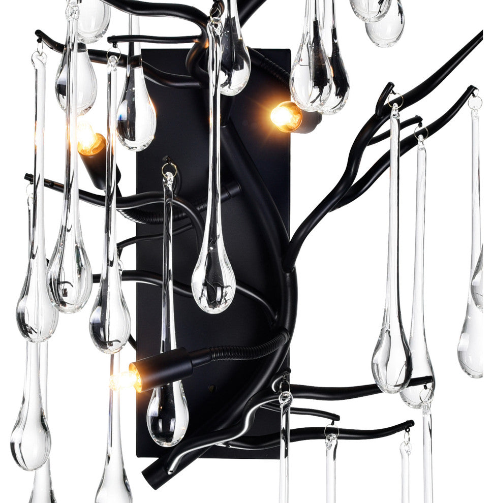 Anita 3 Light Wall Sconce With Black Finish