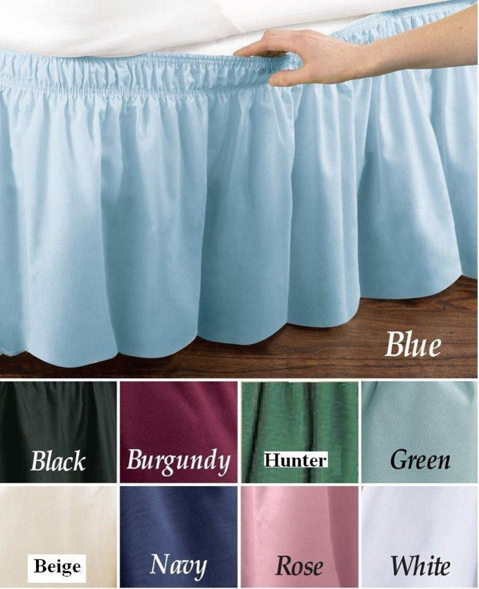 Wrap Around Bed Skirt, Burgundy, California King