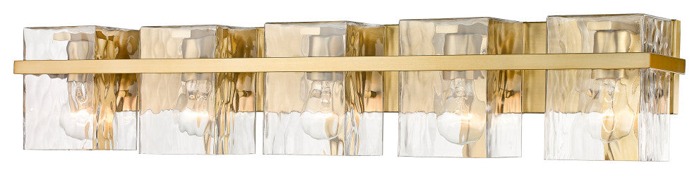 Zlite 1938-5V-MGLD 5-Light Vanity, Clear