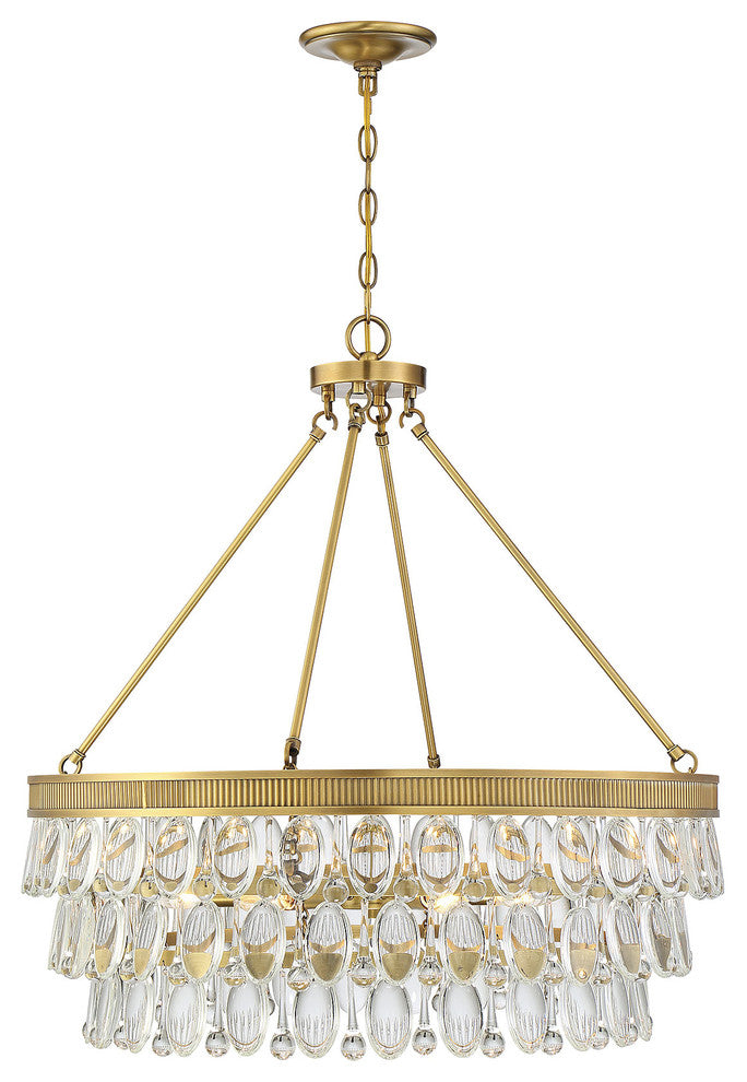 Windham 6-Light Pendant, Warm Brass