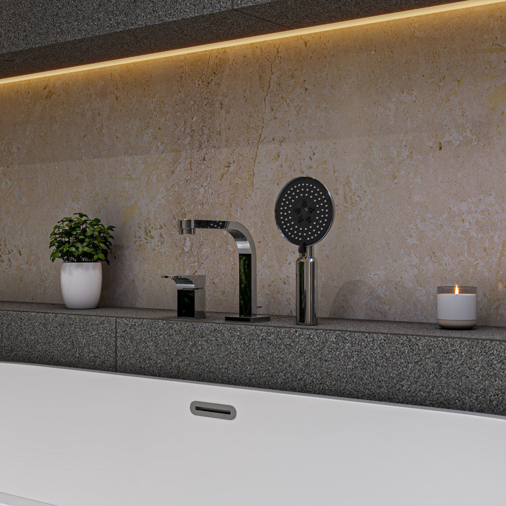 ALFI brand AB2703 Deck Mounted Roman Tub Filler - Polished Chrome