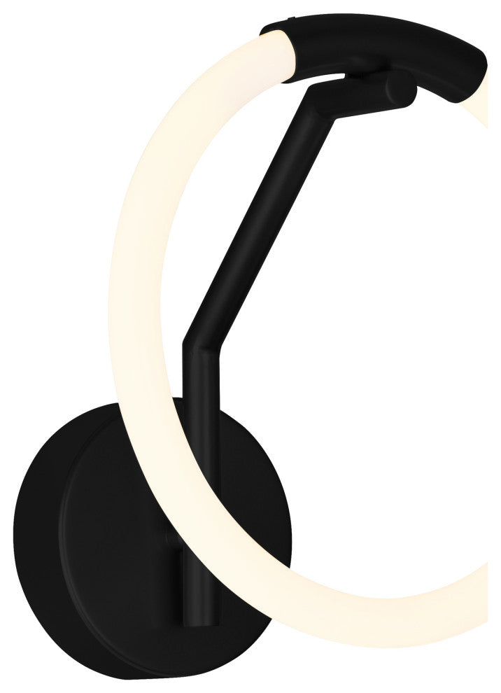 Hoops 1 Light LED Wall Sconce With Black Finish