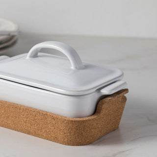 Casafina Ensemble Rectangular Covered Casserole with Cork Tray | 10"