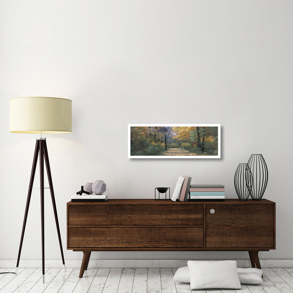"Autumn Road Panel" Digital Paper Print by Diane Romanello, 38"x14"