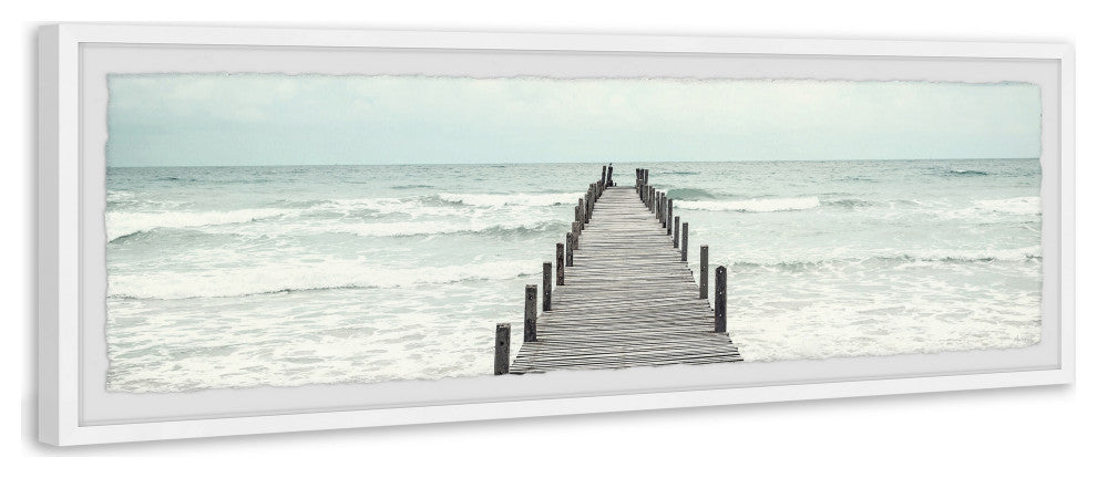 "Wild Oceans" Framed Painting Print, 45x15