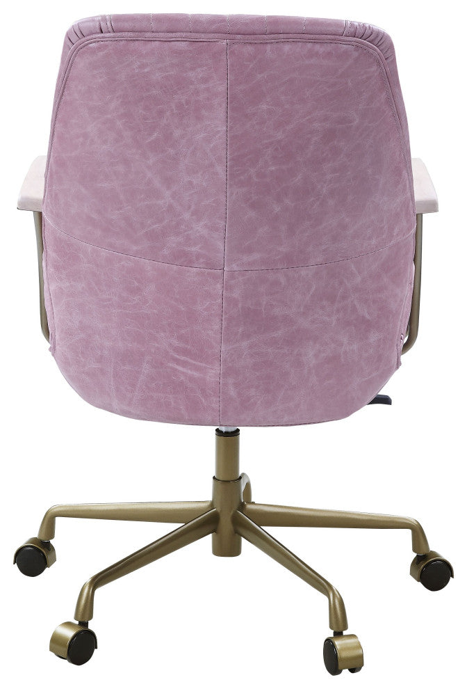 ACME Hamilton Office Chair, Pink Top Grain Leather