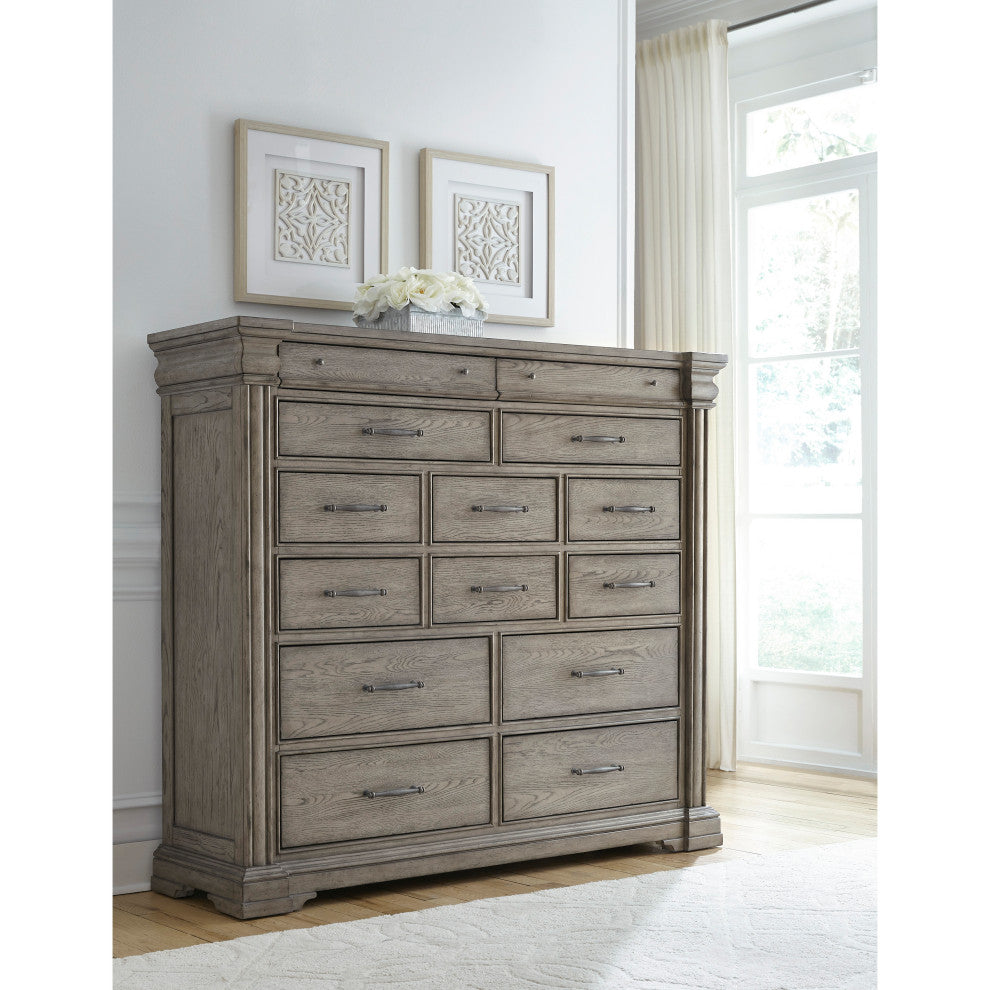 Madison Ridge 14 Drawer Master Chest in Heritage Taupe by Pulaski Furniture