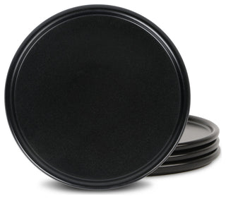 Stone Lain Eden Stoneware Dinner Plate Set of 4, Black