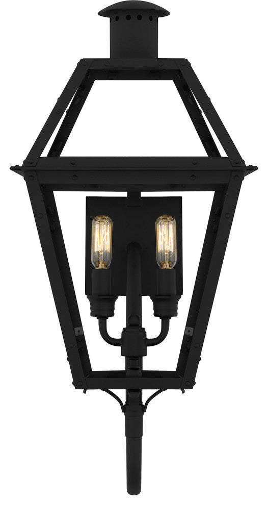 Quoizel RO8311 Rue De Royal 2 Light 24" Tall Outdoor Wall Sconce - Earth Black