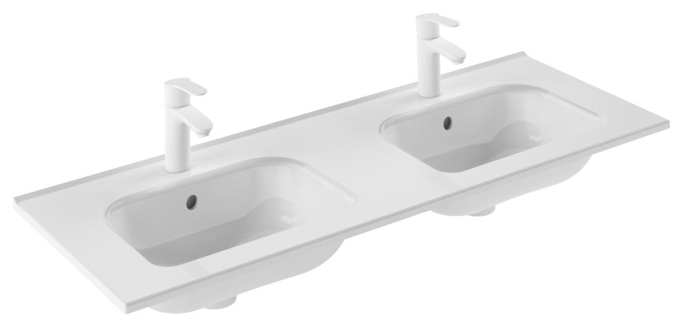 Unit 48" Sansa 3 DR Grey with double basin, White