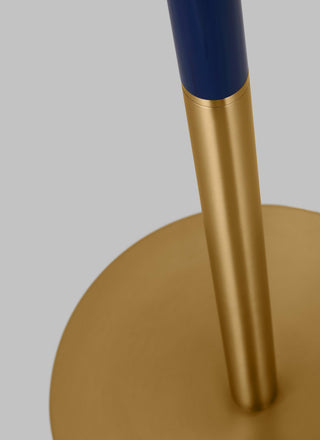 Monroe 1-Light Indoor Large Floor Lamp, Burnished Brass Gold
