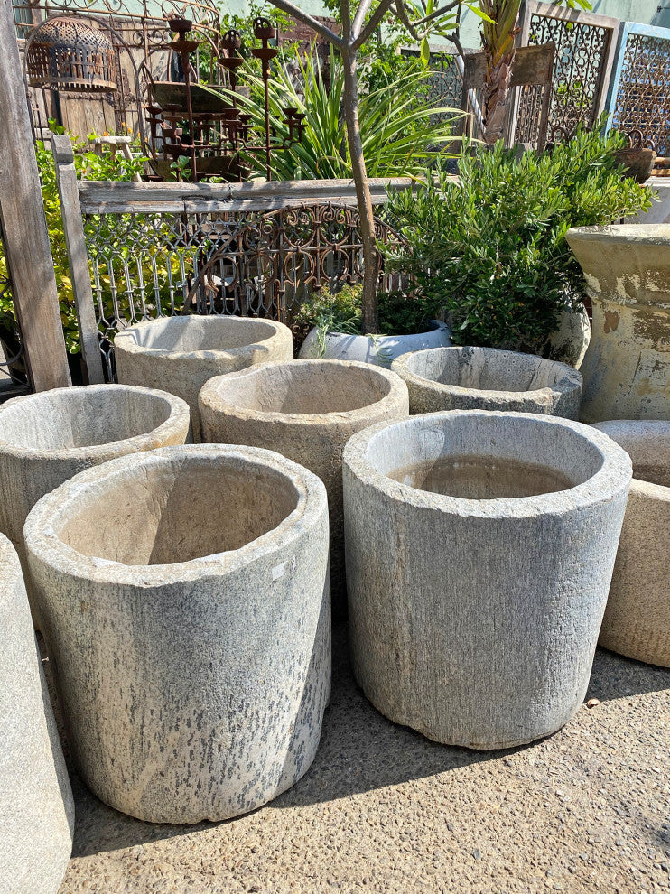 Consigned Chinese Granite Planter Pot
