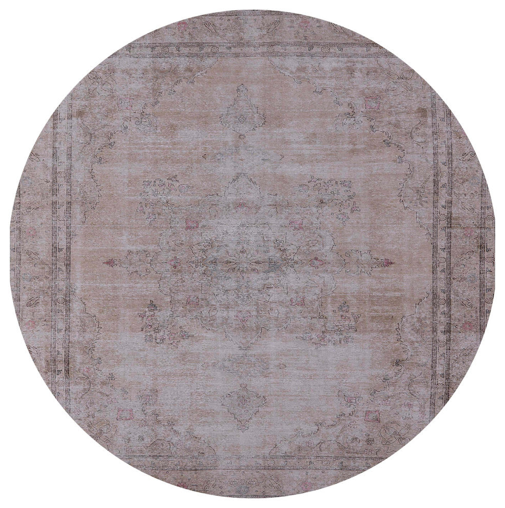 Ahgly Company Indoor Round Mid-Century Modern Area Rugs, 5' Round