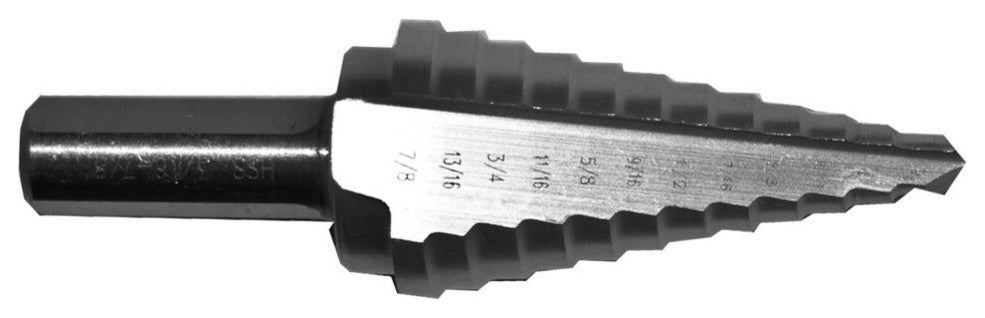 High Speed Steel Step Drill Bit, 12 Steps