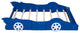 Gewnee Full Size Race Car-Shaped Platform Bed with Wheels,Blue
