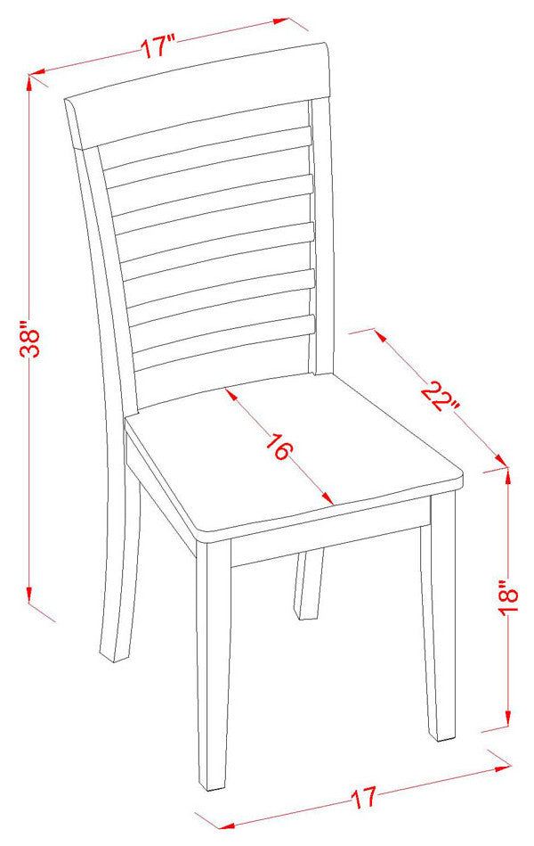 5 Pc Kitchen Table Set - Plus 2 Chairs For Dining Room And 2 Benches