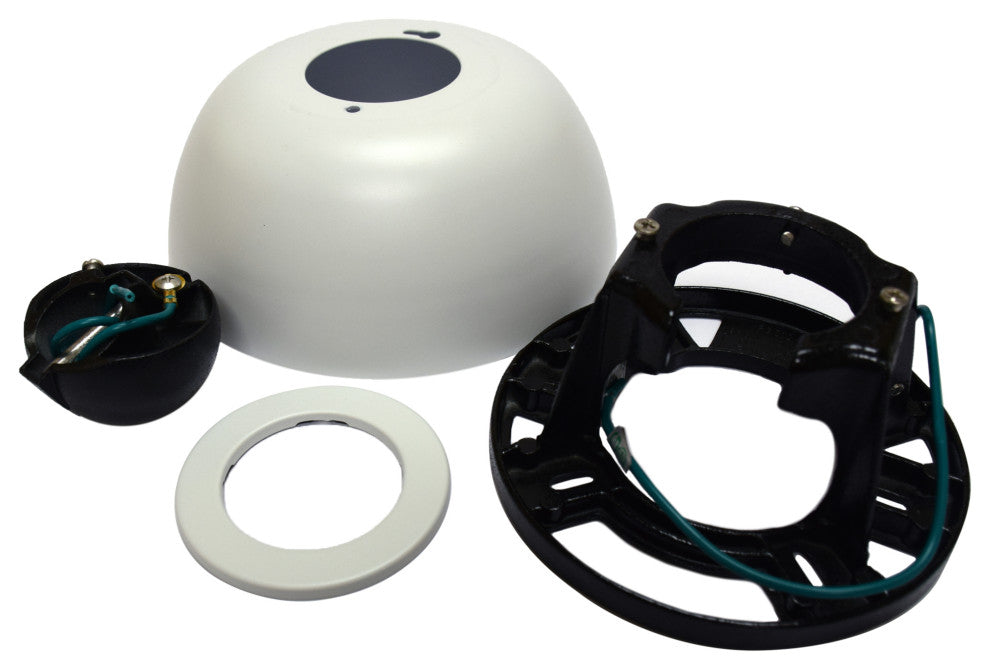 Sloped Ceiling Kit, 1" Matte White, Wet Rated