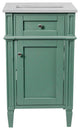 Hailey 20" Bathroom Vanity, Engineered Marble Top, Sage Green