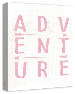 Adventure Arrows Pink 16x20 Canvas Wall Art