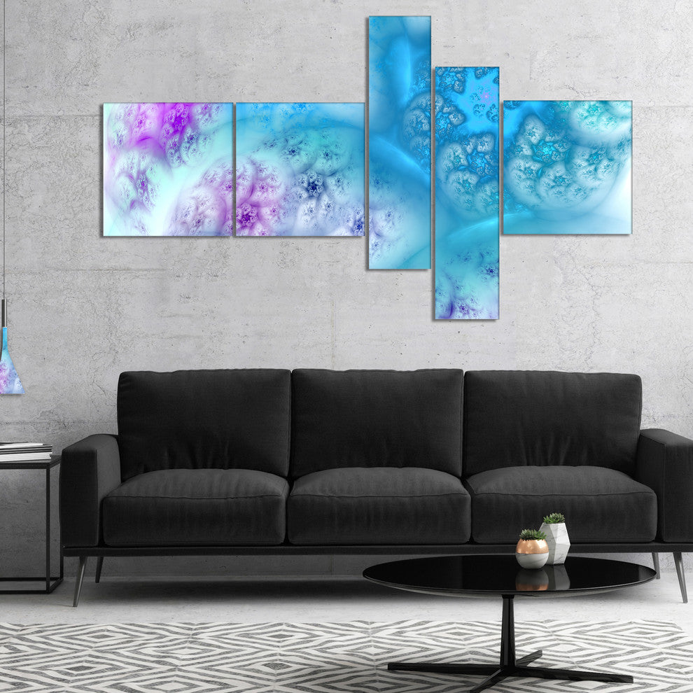 Clear Blue Magic Stormy Sky, Abstract Canvas Art Print, 60"x32", 5 panels