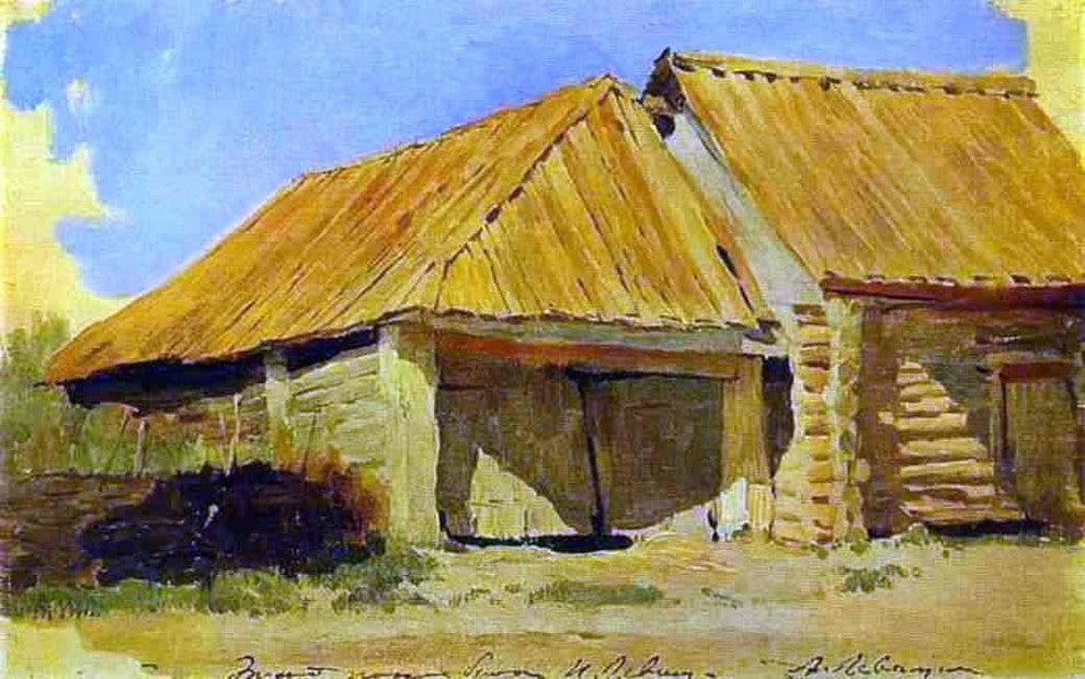 Isaac Ilich Levitan Barns Study, 18"x27" Wall Decal