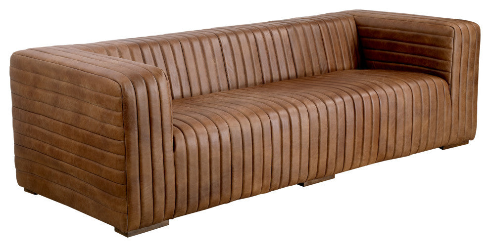 Castle Sofa Open Road Brown Leather