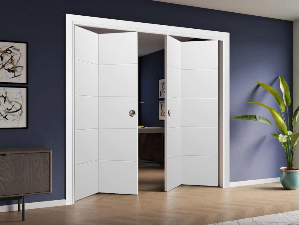 Slab Barn Door 24 x 96, Planum 0770 Painted White, Sliding
