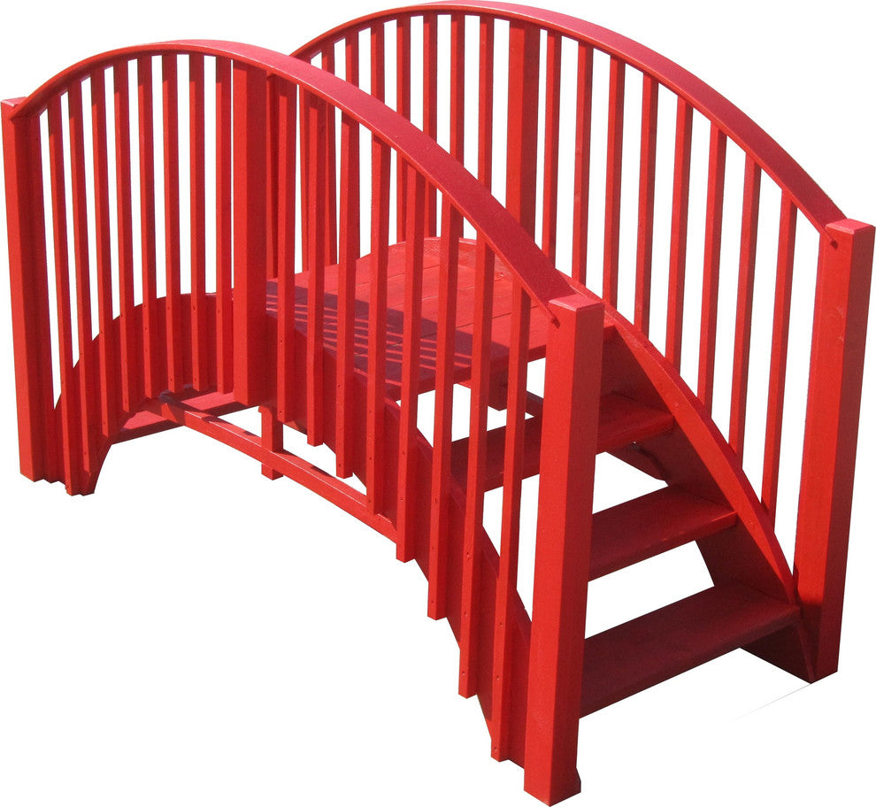 SamsGazebos 8-foot Japanese Imperial Wood Garden Bridge