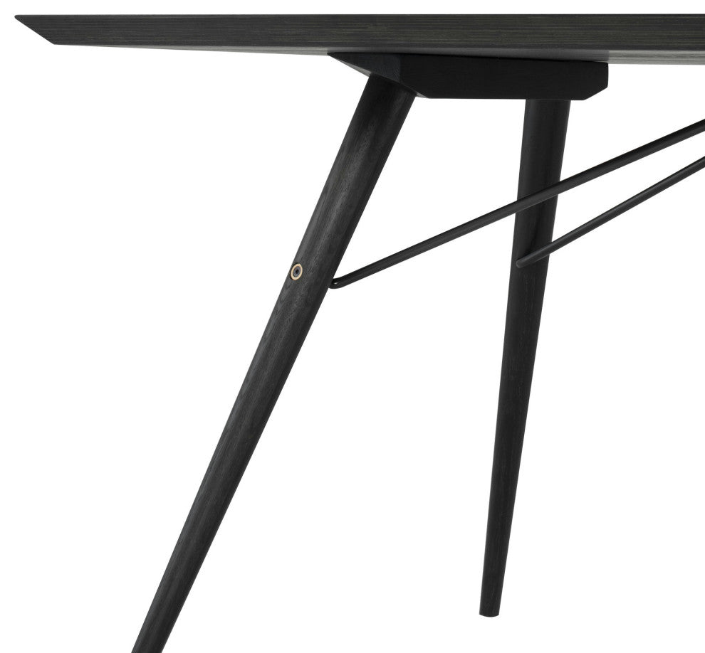 Piper Ebonized Wood Dining Table, HGSR718
