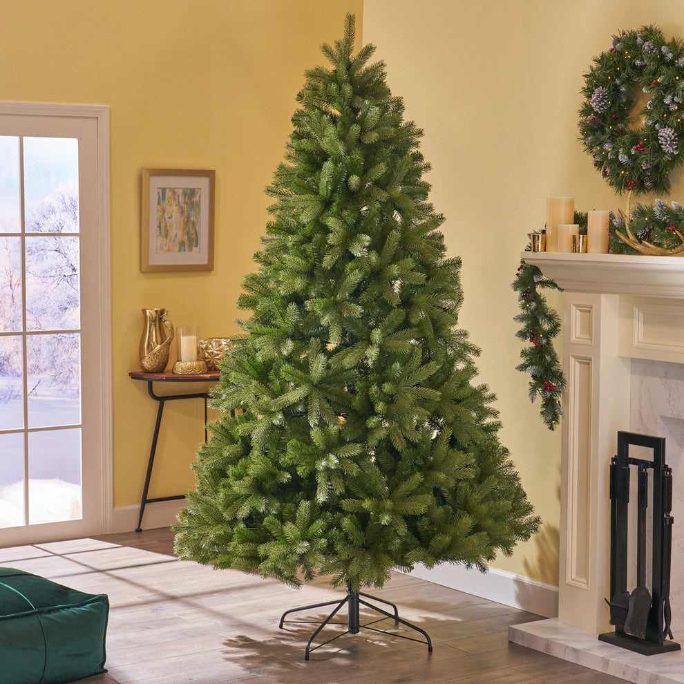 7' Mixed Spruce Artificial Christmas Tree, Unlit