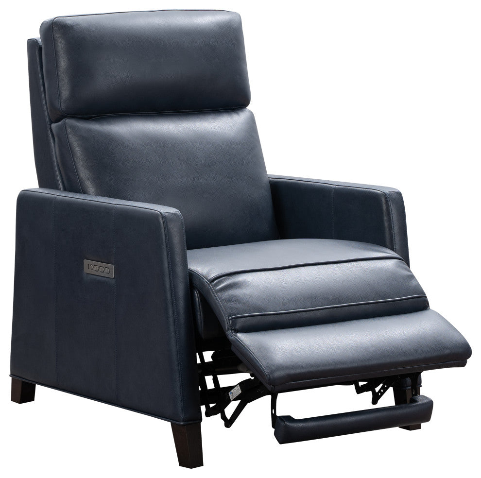 James Zero Gravity Power Recliner w/Power Head Rest and Lumbar, Barone Navy Blue