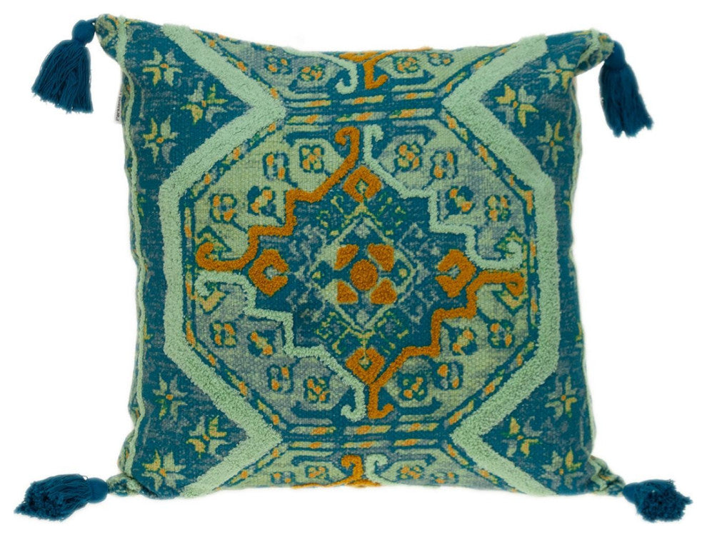 Multicolor Jacquard Woven Throw Pillow