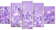 Stunning Purple Lavender Field, Landscape Canvas Art Print, 60"x32", 5 Panels