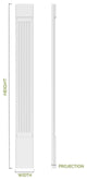 8"W x 96"H x 2 3/4"P Double Raised Panel, Trimmable by 12" (each)