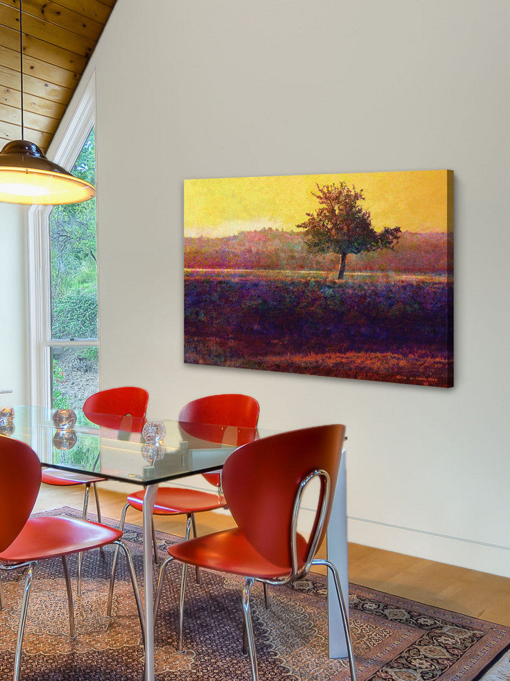 "Lone Tree Sunset" Painting Print on Canvas by Chris Vest
