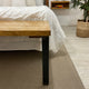 Bedroom or Entryway Bench, Heavy Duty Industrial Metal Legs, Golden Brown, Length 52", Fits Full Bed