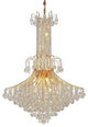 Elegant Toureg Foyer Hall Light, Gold Finish With Royal Cut Crystal