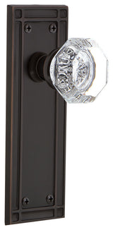 Mission Plate Privacy Waldorf Knob, Timeless Bronze
