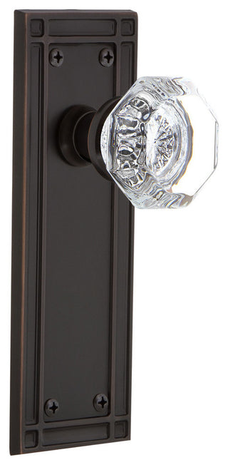 Mission Plate Privacy Waldorf Knob, Timeless Bronze