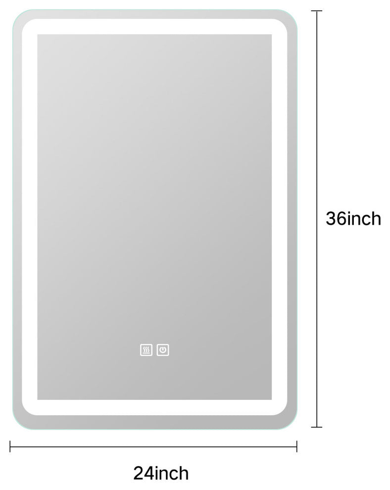 Rectangle Metal Frame LED Mirror, Wall Mirror