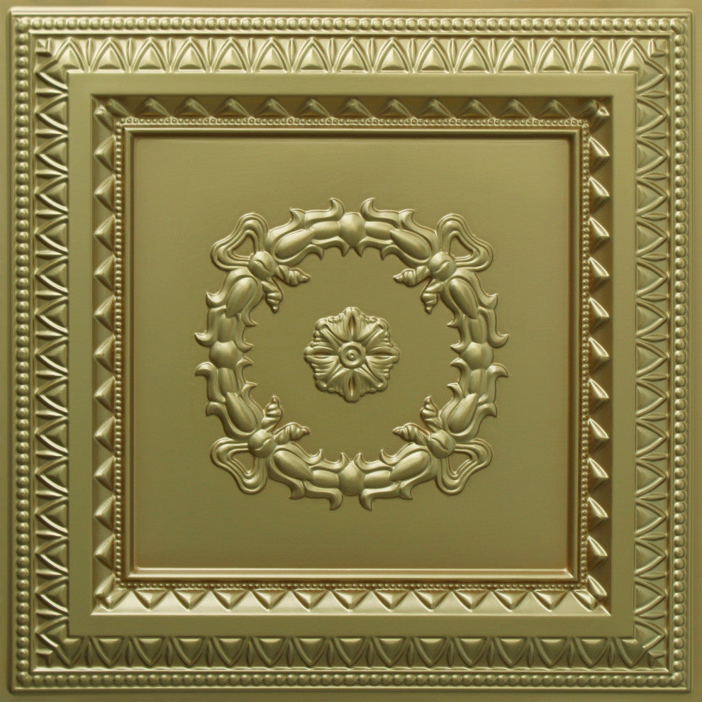 Brass 3D Ceiling Panels, 2'x2', 100 Sq Ft, Pack of 25